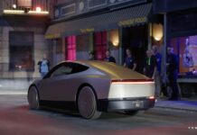 テスラの自動運転Cybercab ついに「ハンドル&ペダルなし」で公道を走る