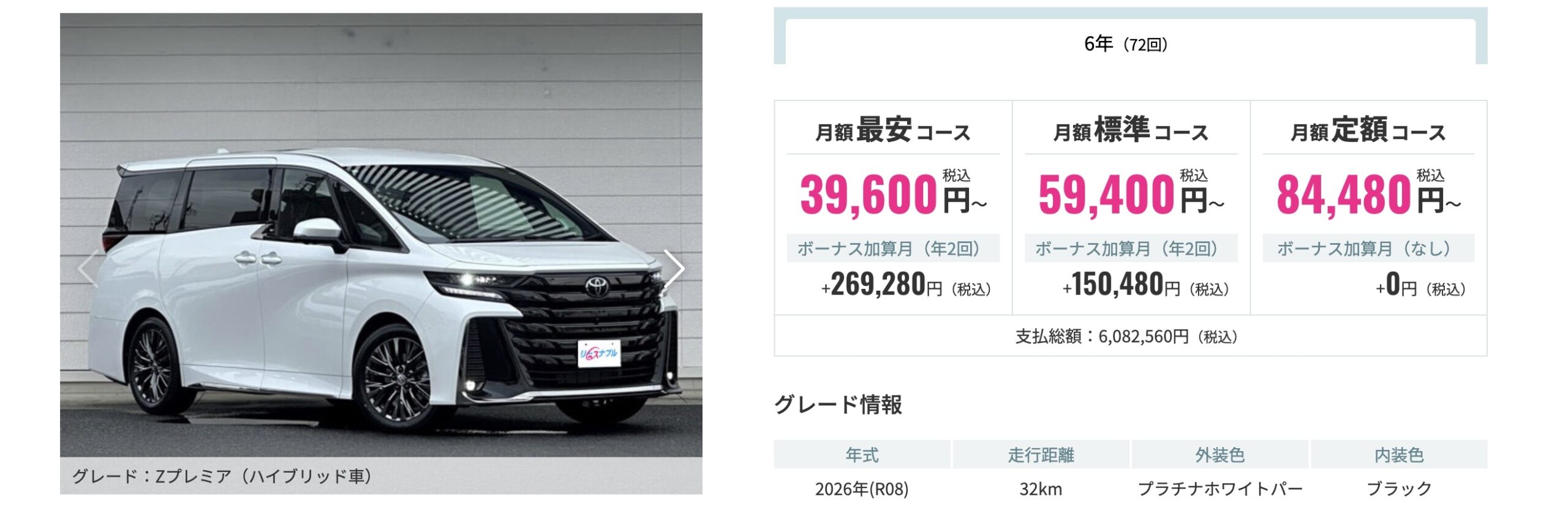リースナブル　ウェルファイア