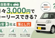 軽自動車を月々3,000円でカーリースできる?中古格安3社と落とし穴 軽自動車を月々3000円でカーリースできる?格安3社と落とし穴