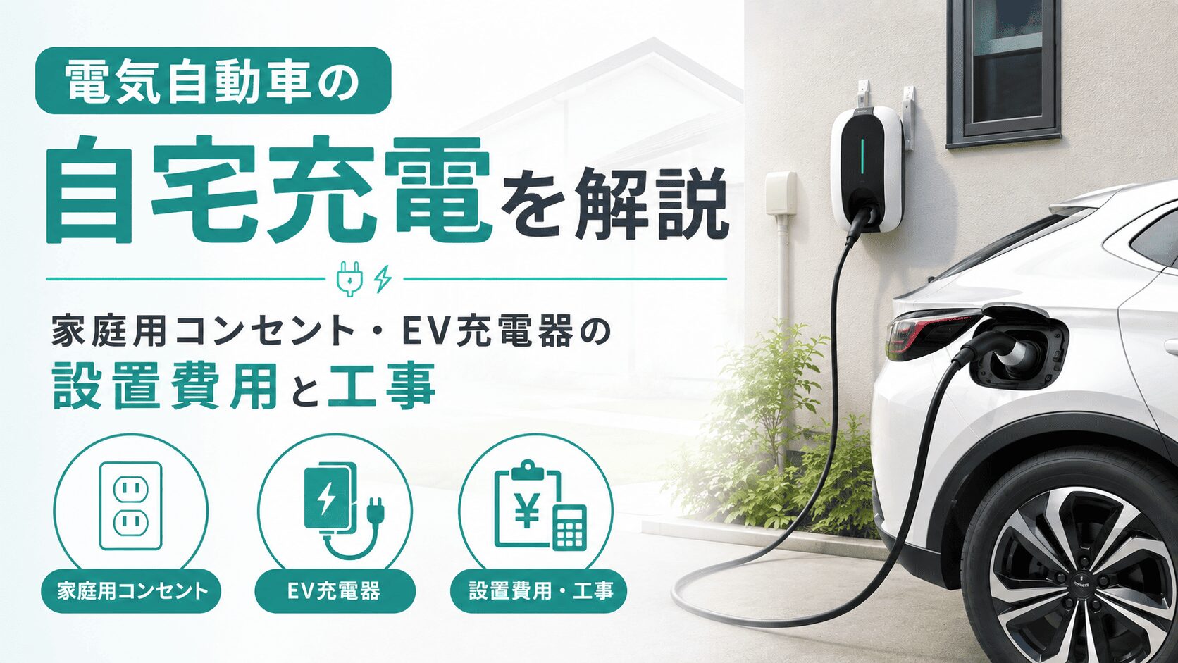 電気自動車の自宅充電|費用・工事・電気代を解説
