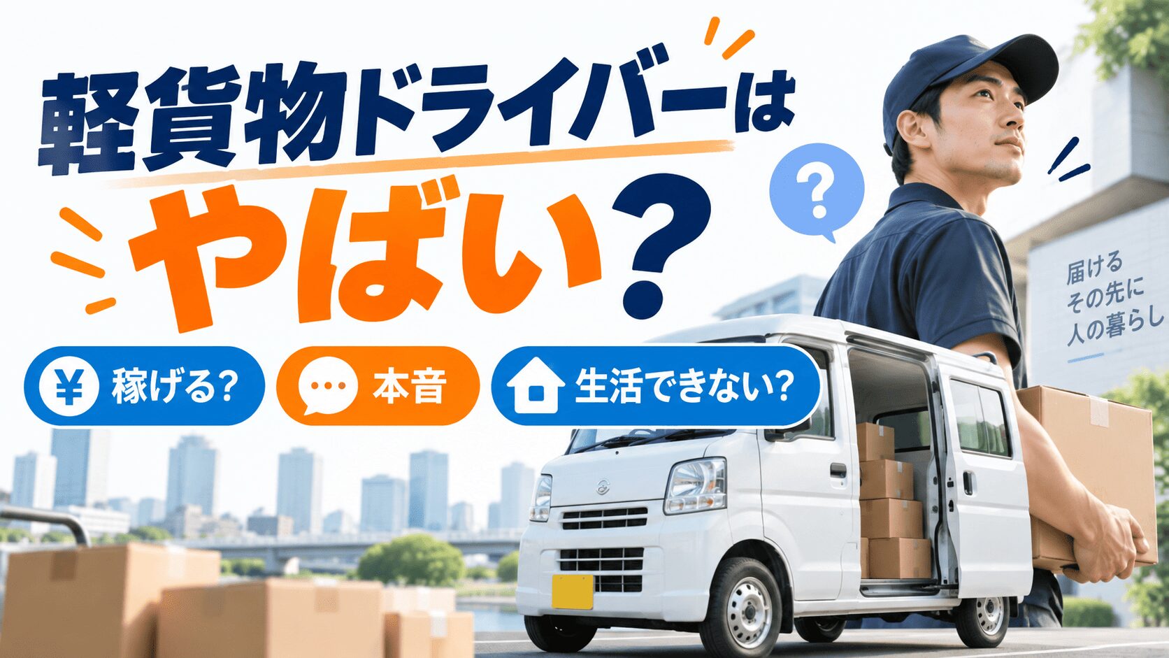 軽貨物ドライバーはやばい?稼げるのか本音や生活できないとの噂を解説