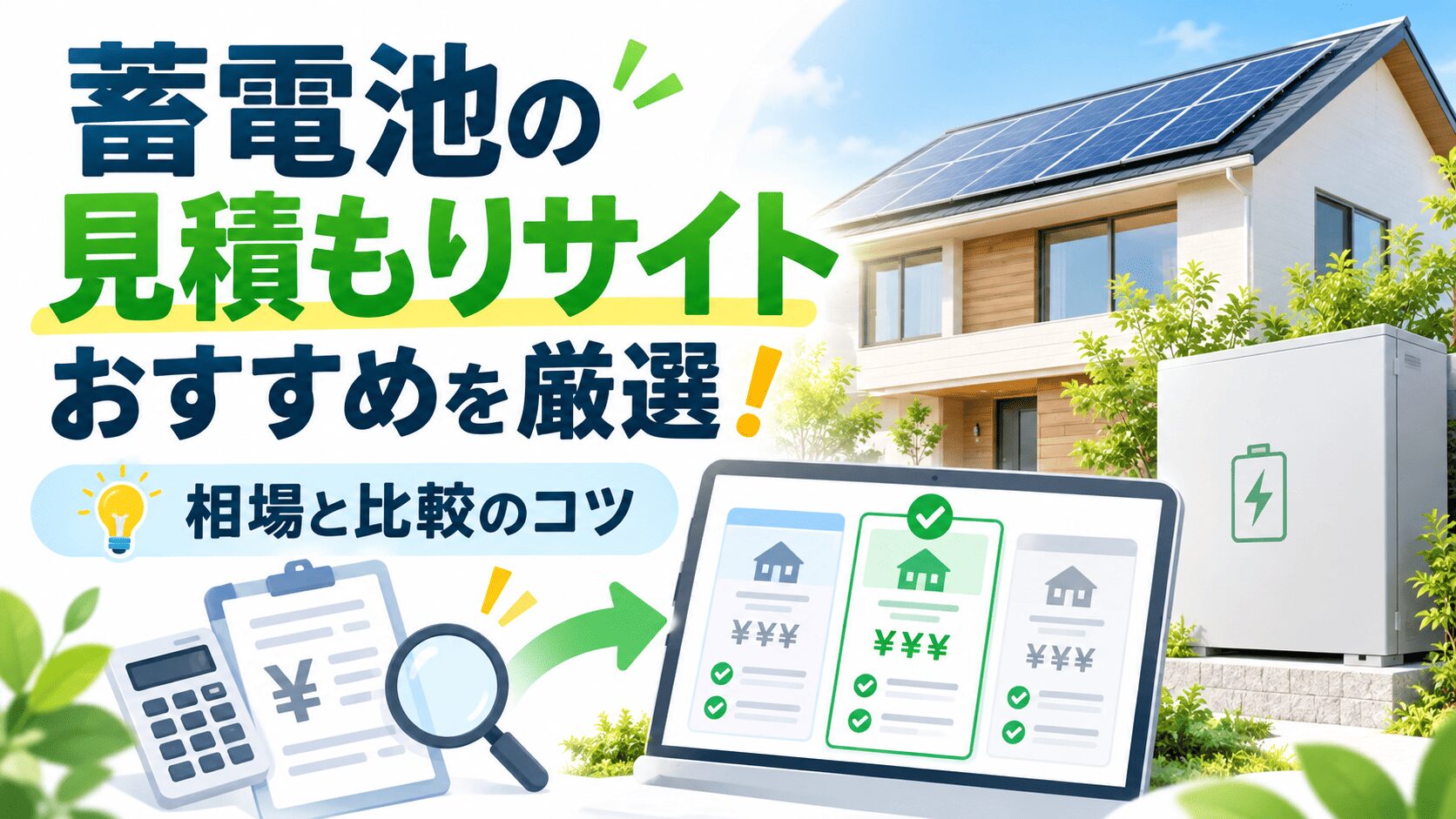 蓄電池の見積もりサイトおすすめを厳選!相場と比較のコツ